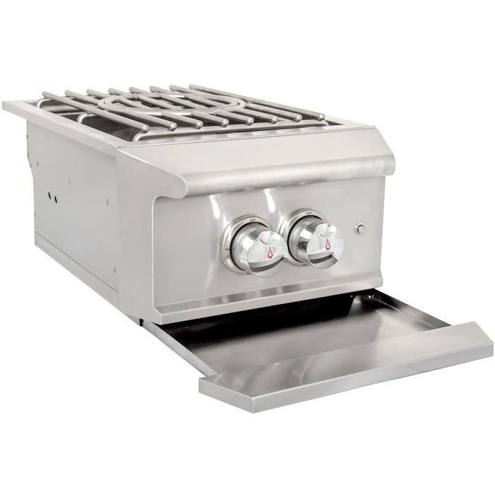 Blaze BLZ‑PROPB‑NG Professional Power Burner, Natural Gas Outdoor Side Burner, 60,000 BTU, Stainless Steel