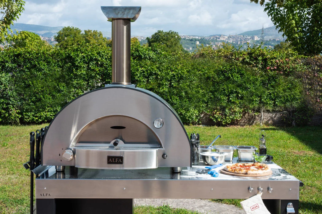 Alfa Classico 2 Pizze Wood‑Fired Outdoor Pizza Oven FXCL‑2P‑LGRA – Ardesia Grey