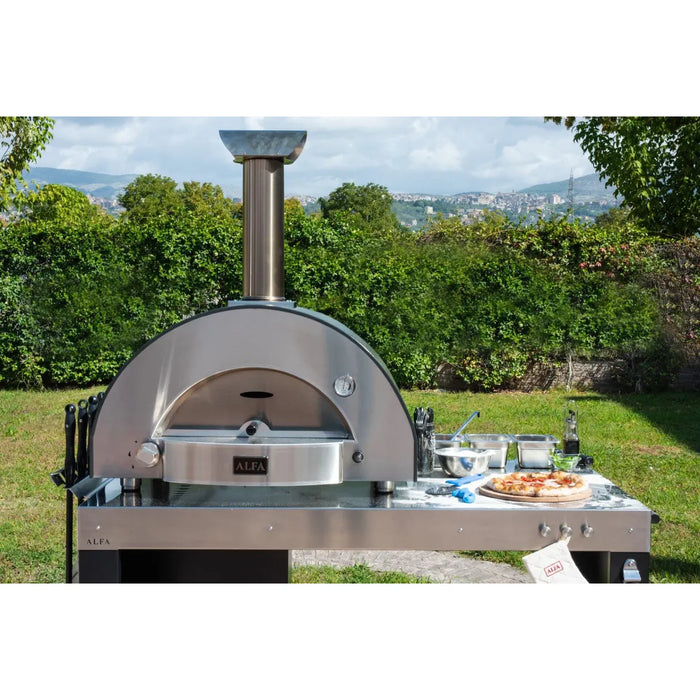 Alfa Classico 2 Pizze Wood‑Fired Outdoor Pizza Oven FXCL‑2P‑LGRA – Ardesia Grey