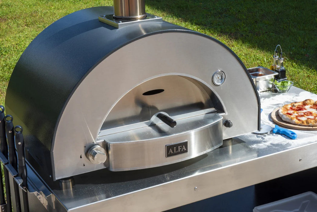 Alfa Classico 2 Pizze Wood‑Fired Outdoor Pizza Oven FXCL‑2P‑LGRA – Ardesia Grey