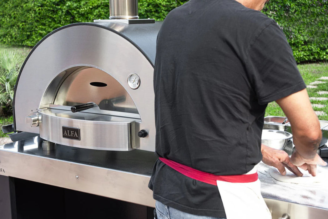 Alfa Classico 2 Pizze Wood‑Fired Outdoor Pizza Oven FXCL‑2P‑LGRA – Ardesia Grey