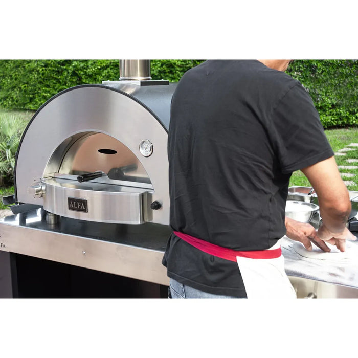 Alfa Classico 2 Pizze Wood‑Fired Outdoor Pizza Oven FXCL‑2P‑LGRA – Ardesia Grey