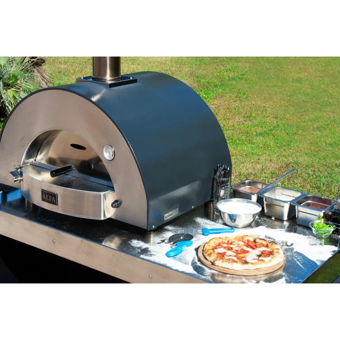 Alfa Classico 2 Pizze Wood‑Fired Outdoor Pizza Oven FXCL‑2P‑LGRA – Ardesia Grey