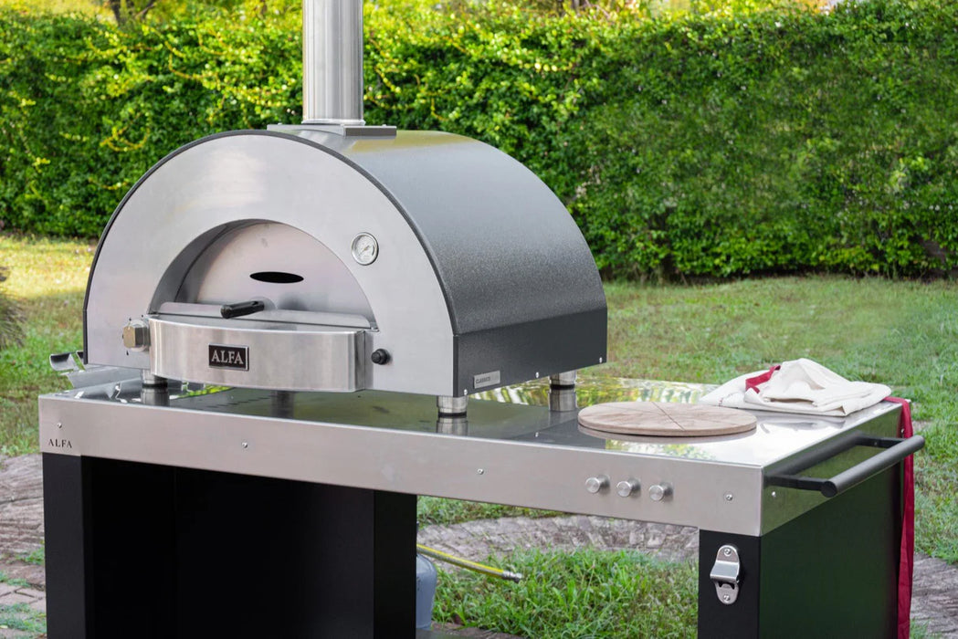 Alfa Classico 2 Pizze Wood‑Fired Outdoor Pizza Oven FXCL‑2P‑LGRA – Ardesia Grey