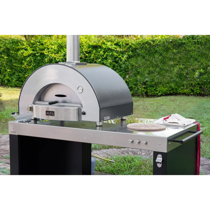 Alfa Classico 2 Pizze Wood‑Fired Outdoor Pizza Oven FXCL‑2P‑LGRA – Ardesia Grey