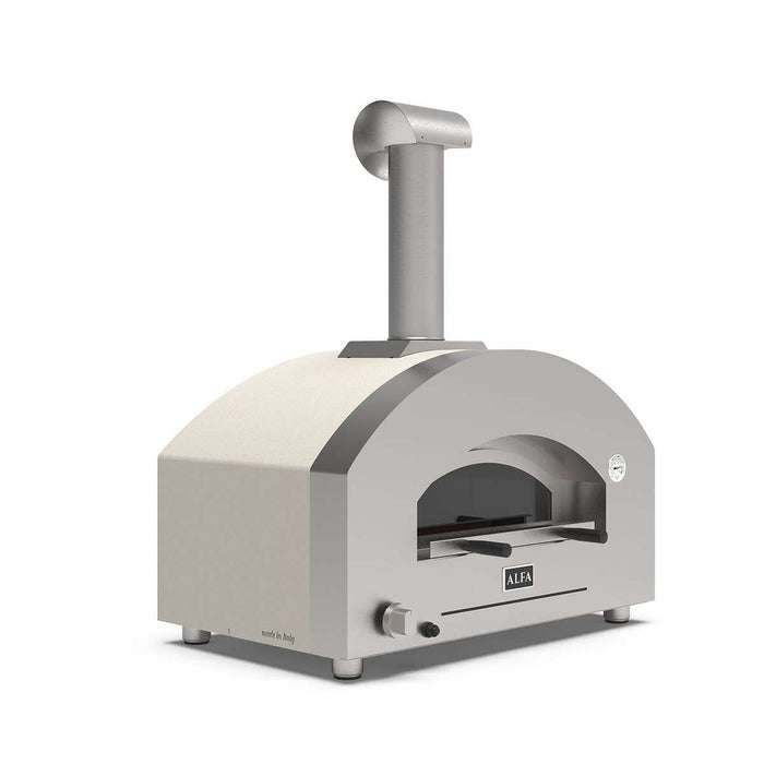 Alfa Futuro 2 Pizze Gas Outdoor Pizza Oven FXFT-2P-GWS-U – White Stone, 2-Pizza Capacity, Countertop, 1,000 °F Max Temp