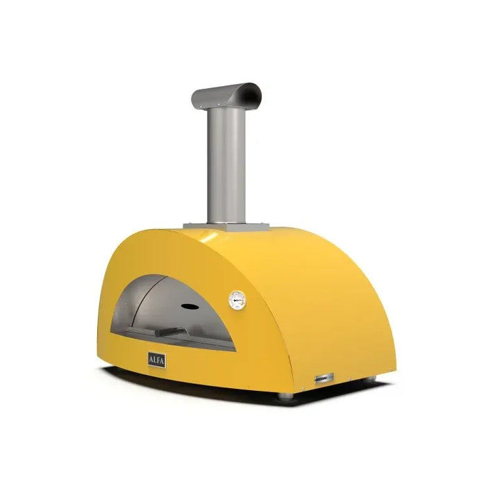 Alfa Moderno 3 Pizze Wood‑Fired Outdoor Pizza Oven FXMD‑3P‑LGIA – Fire Yellow