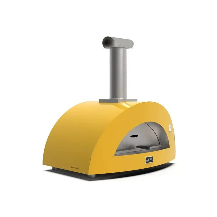 Alfa Moderno 3 Pizze Wood‑Fired Outdoor Pizza Oven FXMD‑3P‑LGIA – Fire Yellow