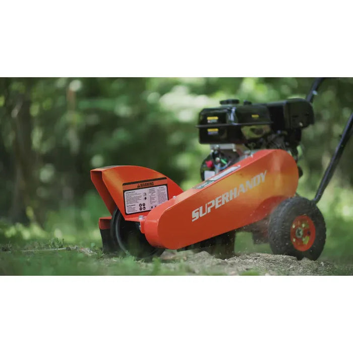 Super Handy GUO110 Stump Grinder 9HP Gas – 12" Blade, 6 Carbide Teeth, Direct Drive
