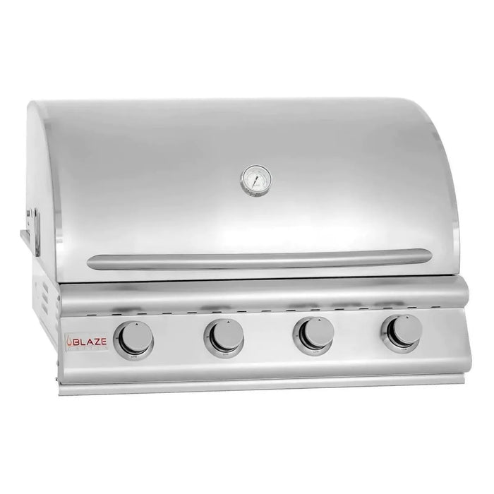 Blaze BLZ-4LBM-LP 32" 4-Burner Built-In Propane (LP) Gas Grill, 56,000 BTU, 304 Stainless Steel Outdoor Grill