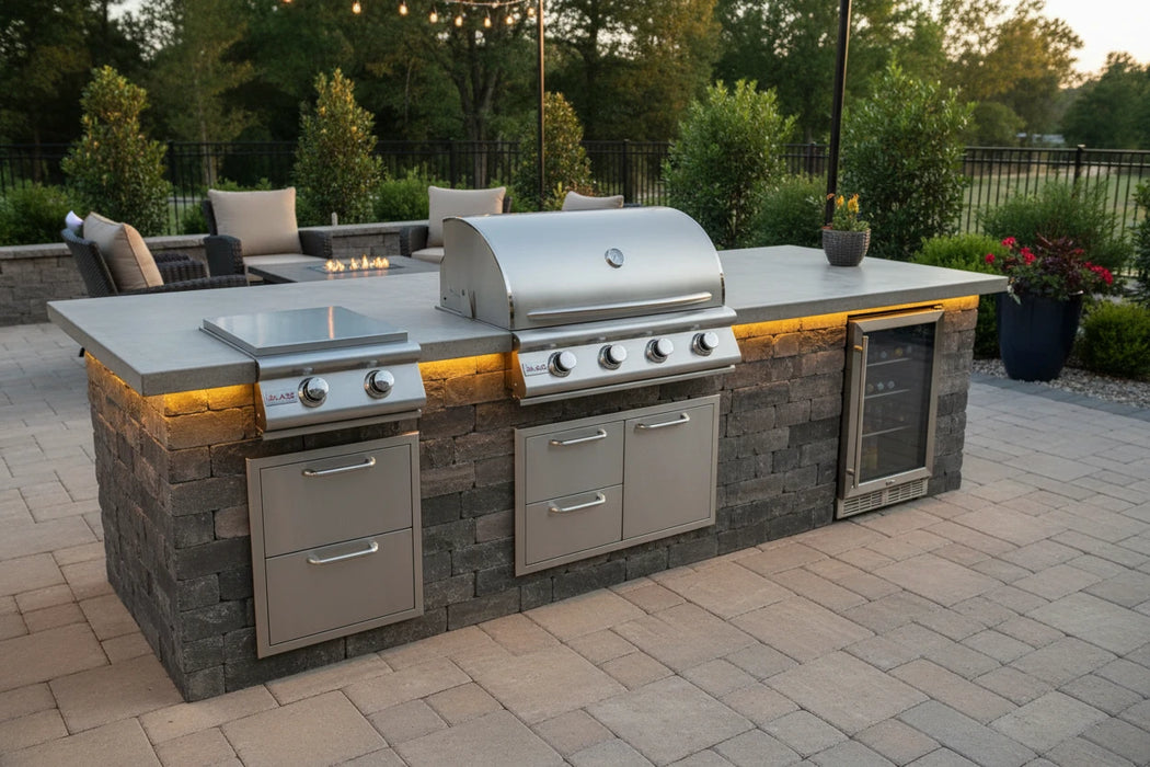 Blaze BLZ-4LBM-LP 32" 4-Burner Built-In Propane (LP) Gas Grill, 56,000 BTU, 304 Stainless Steel Outdoor Grill