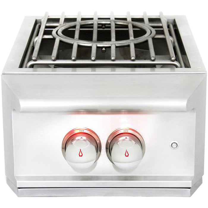 Blaze BLZ‑PROPB‑NG Professional Power Burner, Natural Gas Outdoor Side Burner, 60,000 BTU, Stainless Steel