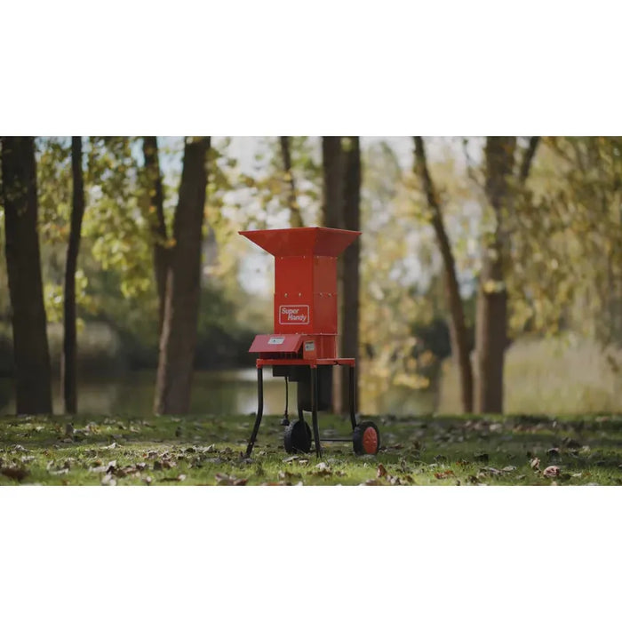 Super Handy GUO056 Electric Leaf Mulcher 120V – 11" 3‑Blade, 17:1 Reduction, Steel Housing