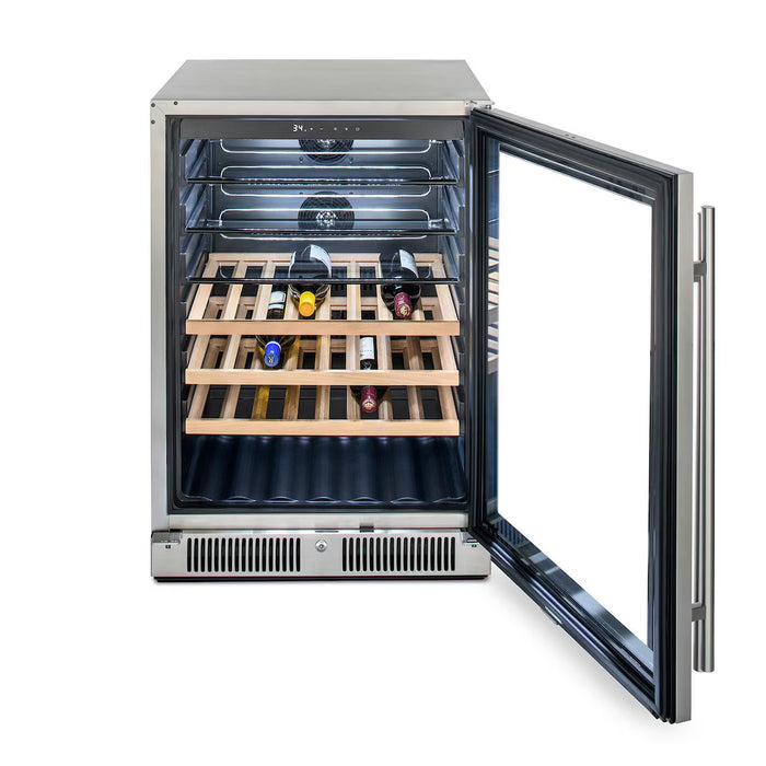 Blaze BLZ‑GDBEV‑5.5 24" Outdoor Glass Door Beverage Cooler, 5.5 cu ft Stainless Steel Outdoor Fridge