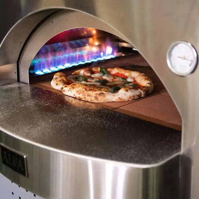Alfa Classico 4 Pizze Propane Gas Outdoor Pizza Oven FXCL-4P-GGRA-U – Ardesia Grey, 4-Pizza Capacity, Countertop, 1,000 °F Max Temp