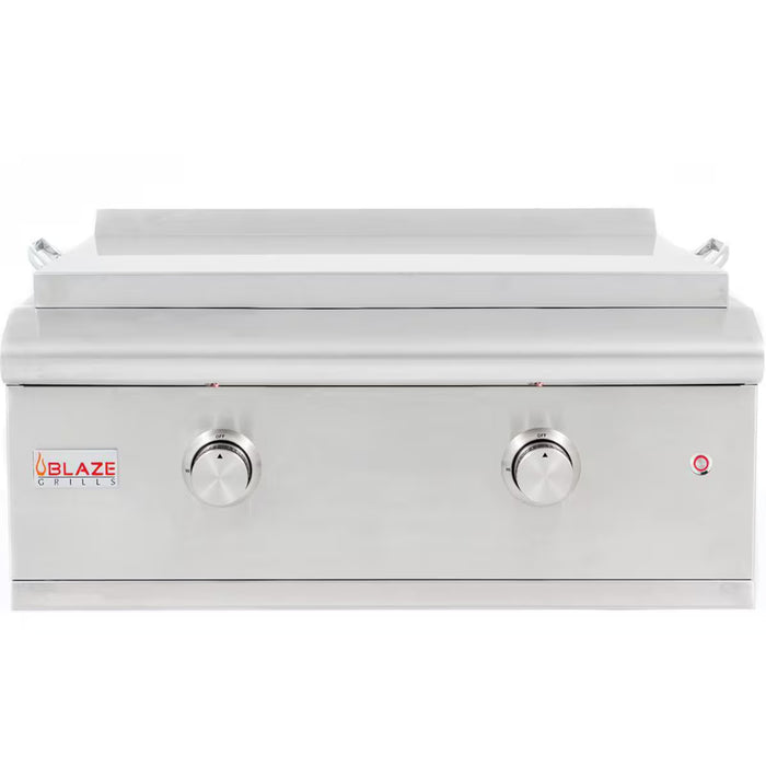 Blaze BLZ‑GRIDDLE‑LTE‑NG 30" Built‑In Natural Gas Griddle with Lights, 36,000 BTU, 304 Stainless Steel Outdoor Griddle