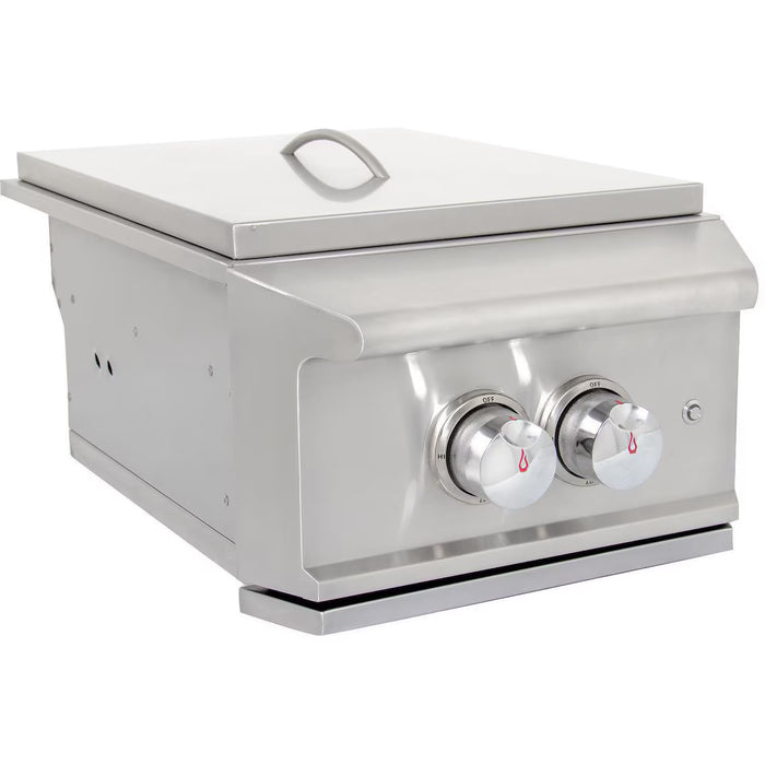Blaze BLZ‑PROPB‑NG Professional Power Burner, Natural Gas Outdoor Side Burner, 60,000 BTU, Stainless Steel