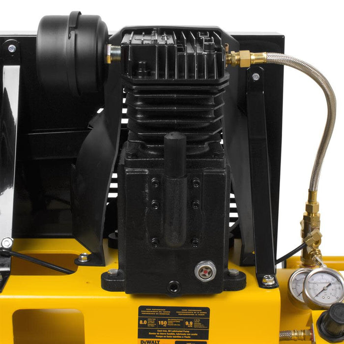 DeWalt 8-Gallon Wheelbarrow Style Air Compressor | 9.9 CFM @ 90 PSI | Honda GX160 Engine | Model DXCMTB5590856.SAN | Portable Gas-Powered Contractor-Grade Air Compressor