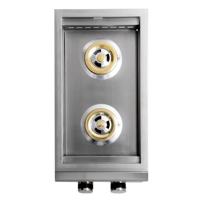 Blaze BLZ-SB2LTE-NG LTE Double Side Burner with Lights, Natural Gas Outdoor Side Burner, 24,000 BTU, Stainless Steel