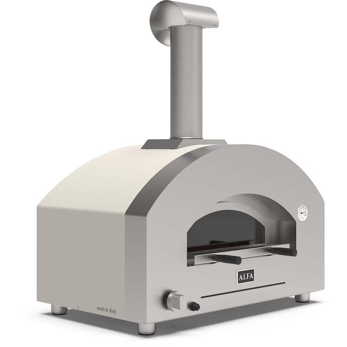 Alfa Futuro 4 Pizze Gas Outdoor Pizza Oven FXFT-4P-MNEGO-U – Wrinkle Black, 4-Pizza Capacity, Countertop, 1,000 °F Max Temp