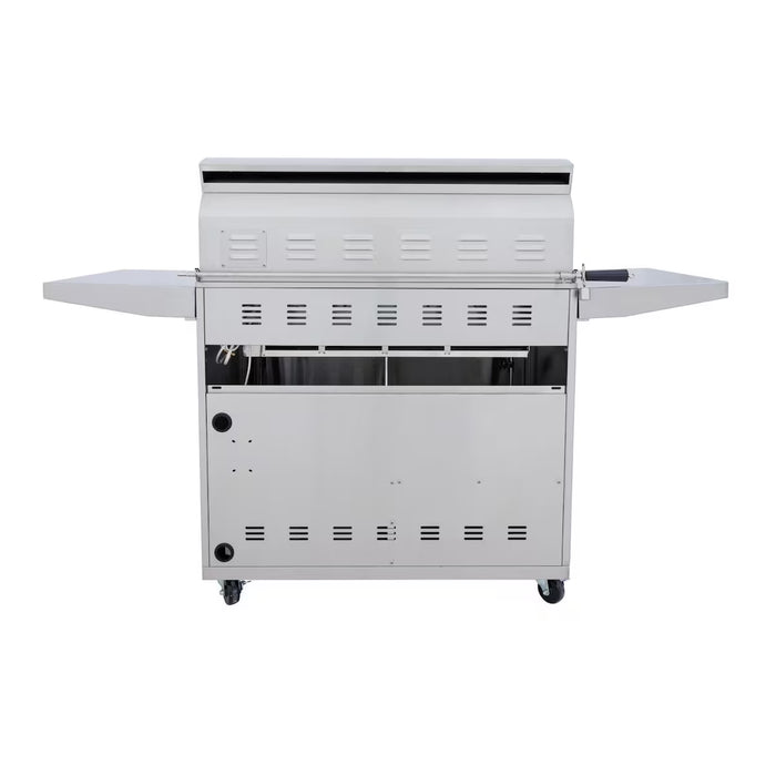 Blaze BLZ-3PRO-CART-LTSC Stainless Steel Professional Cart with Soft-Close Doors for 3-Burner Blaze Grill, Outdoor BBQ Accessory