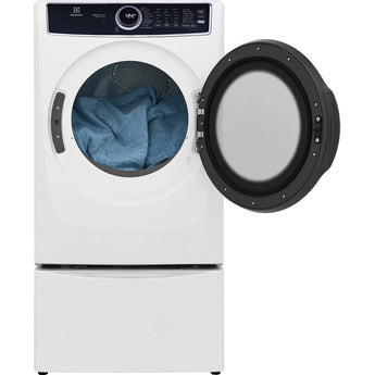Frigidaire ELFE7537AW 8.0 Cu. Ft. Front Load Perfect Steam™ Electric Dryer with Predictive Dry™ and Instant Refresh – White, ENERGY STAR® Certified