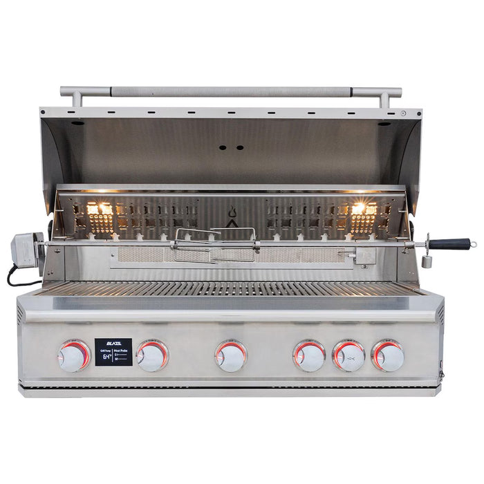Blaze BLZ-5LTEPRO-LP 40" 5-Burner Built-In Liquid Propane Grill, 80,000 BTU, Stainless Steel LTE PRO Outdoor Grill with Lights & Infrared Rear Burner