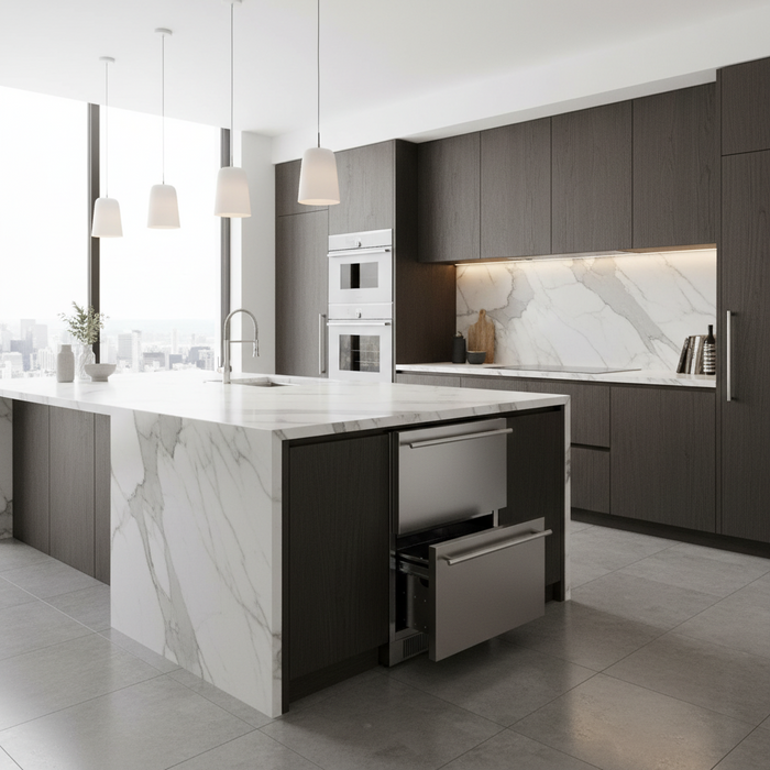 Blaze BLZ‑SSRF‑DBDR5.1 24" Outdoor Double Drawer Refrigerator, 5.1 cu ft Stainless Steel Outdoor Fridge