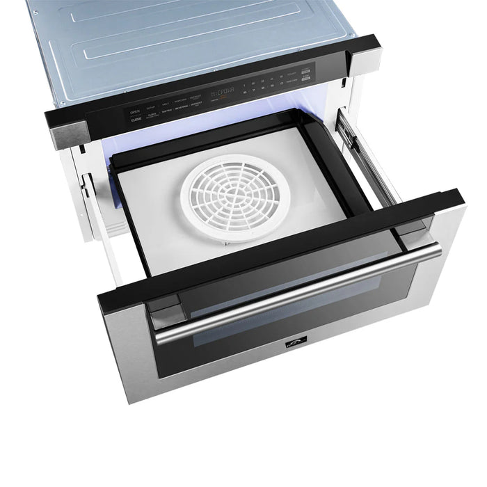 Forno Capoliveri FMWDR3000‑24 24″ Built‑In Microwave Drawer – Stainless Steel with Stainless Steel Handles, 1.2 cu ft, 1000 W, Touch Controls