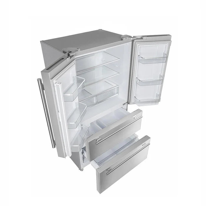 Forno 3-Piece Professional Kitchen Appliance Package – 36-Inch Gas Range, 36-Inch Built-In Refrigerator & 24-Inch Built-In Dishwasher – FBDL-004-01CAUS
