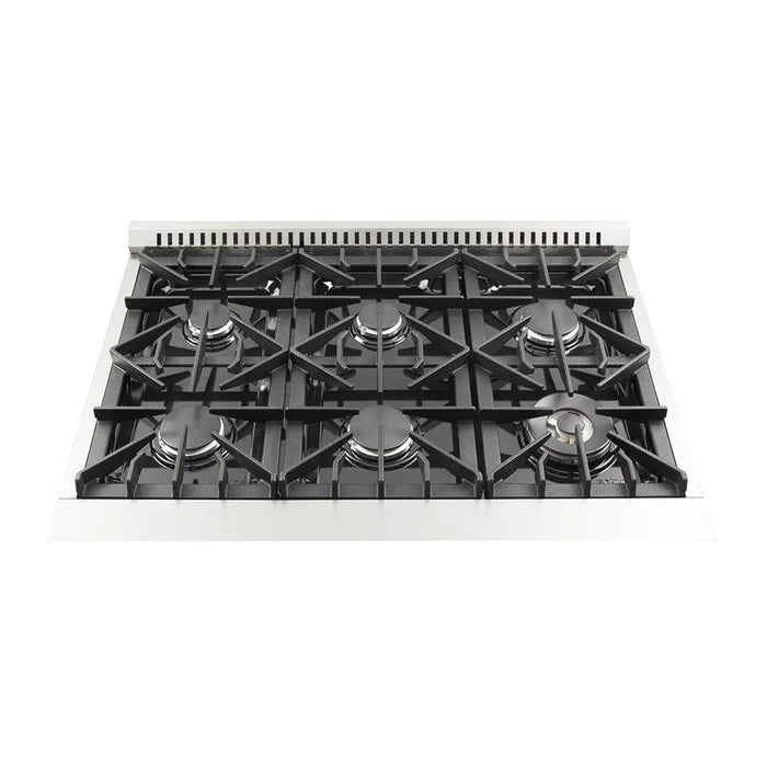 Forno 3-Piece Professional Kitchen Appliance Package – 36-Inch Gas Range, 36-Inch Built-In Refrigerator & 24-Inch Built-In Dishwasher – FBDL-004-01CAUS