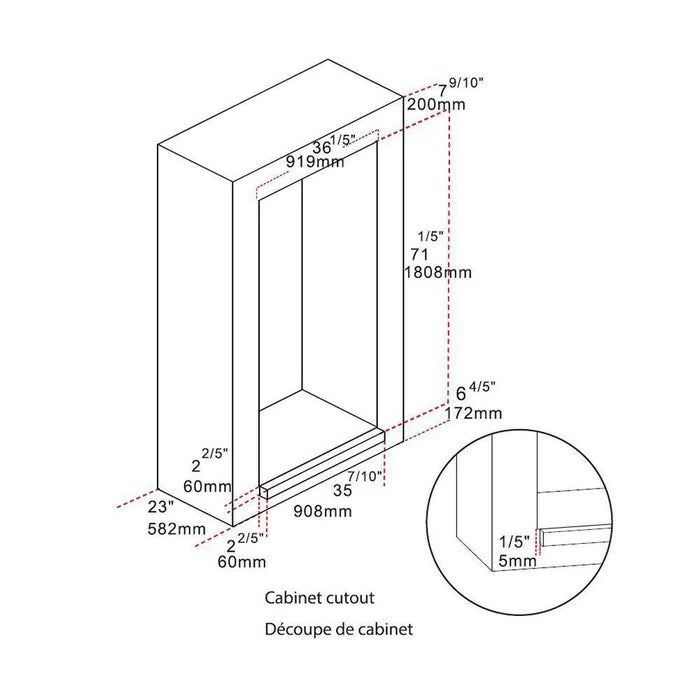 Forno FBDL-019-03CAUS Appliance Package – FFSGS6260-36 Gas Range + FFRBI1820-40SG Built-In Refrigerator