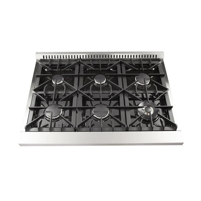 Forno Premium Kitchen Appliance Package – 36″ Freestanding Dual Fuel Range + 36″ French Door Refrigerator + 24″ Built-In Dishwasher