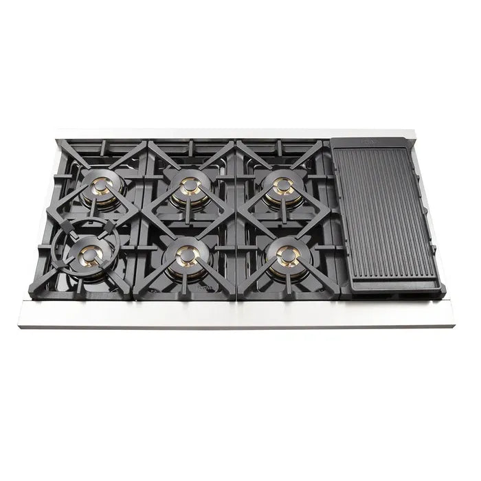 Forno Premium 2-Piece Kitchen Appliance Package – 48″ Gas Range & 60″ Built-In Refrigerator – FBDL-019-06CAUS