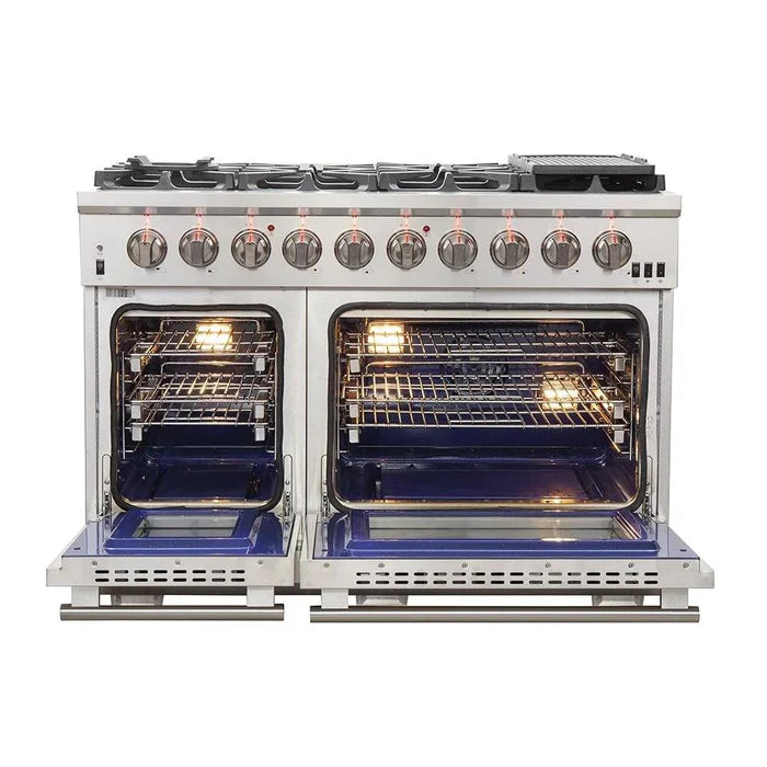 Forno Premium 2-Piece Kitchen Appliance Package – 48″ Gas Range & 60″ Built-In Refrigerator – FBDL-019-06CAUS