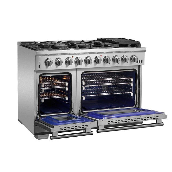 Forno FBDL-019-07CAUS Appliance Package – FFSGS6260-48 Gas Range + FFFFD1722-60S Refrigerator + FRHWM5094-48 Range Hood
