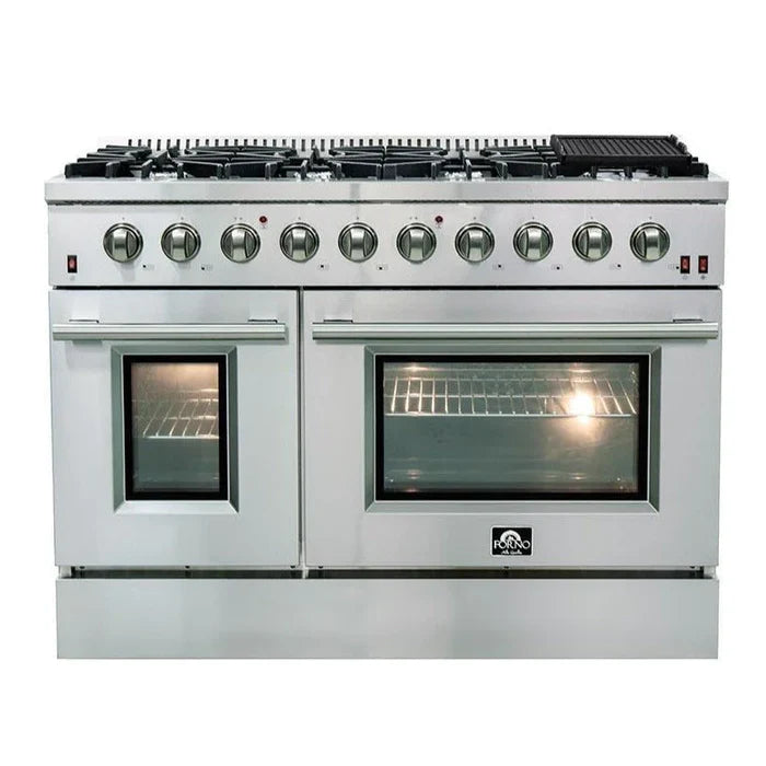 Forno 2-Piece Professional Kitchen Appliance Package – 48-Inch Gas Range & 60-Inch Built-In Refrigerator – FBDL-005-01CAUS