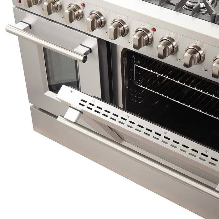 Forno 2-Piece Professional Kitchen Appliance Package – 48-Inch Gas Range & 60-Inch Built-In Refrigerator – FBDL-005-01CAUS
