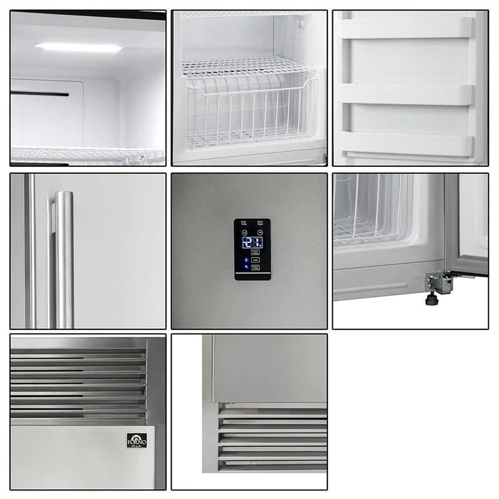 Forno 2-Piece Professional Kitchen Appliance Package – 48-Inch Gas Range & 60-Inch Built-In Refrigerator – FBDL-005-02CAUS