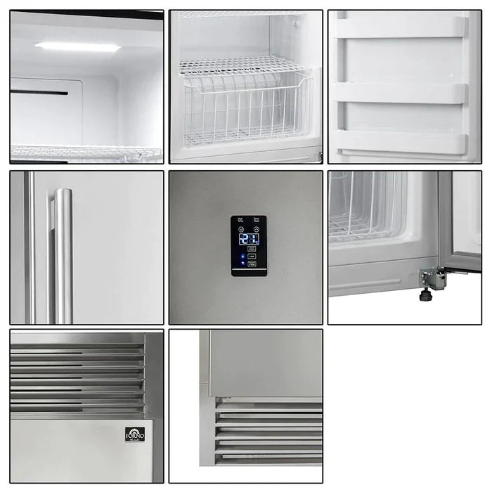 Forno 2-Piece Professional Kitchen Appliance Package – 48-Inch Gas Range & 60-Inch Built-In Refrigerator – FBDL-005-01CAUS