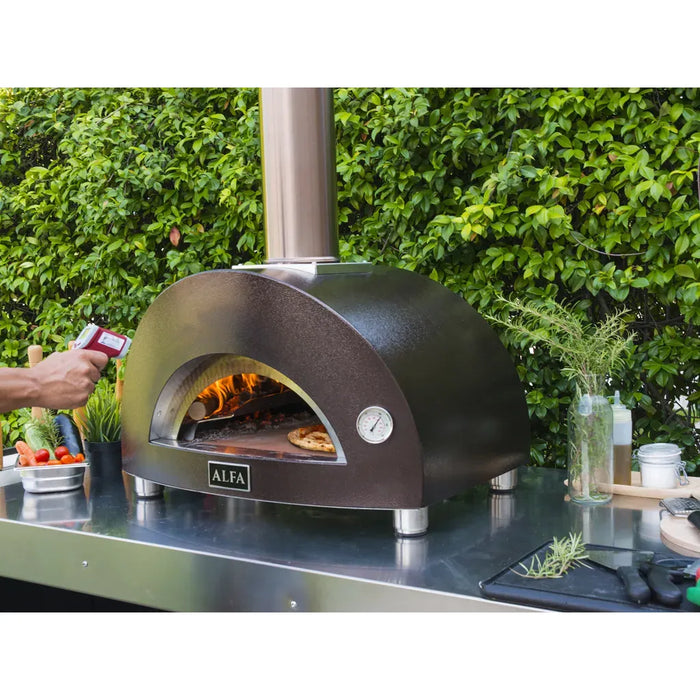 Alfa Moderno 1 Wood-Fired Pizza Oven FXMD-S-LRAM – Copper, 1-Pizza, Outdoor Countertop Oven, Up to 1000 °F