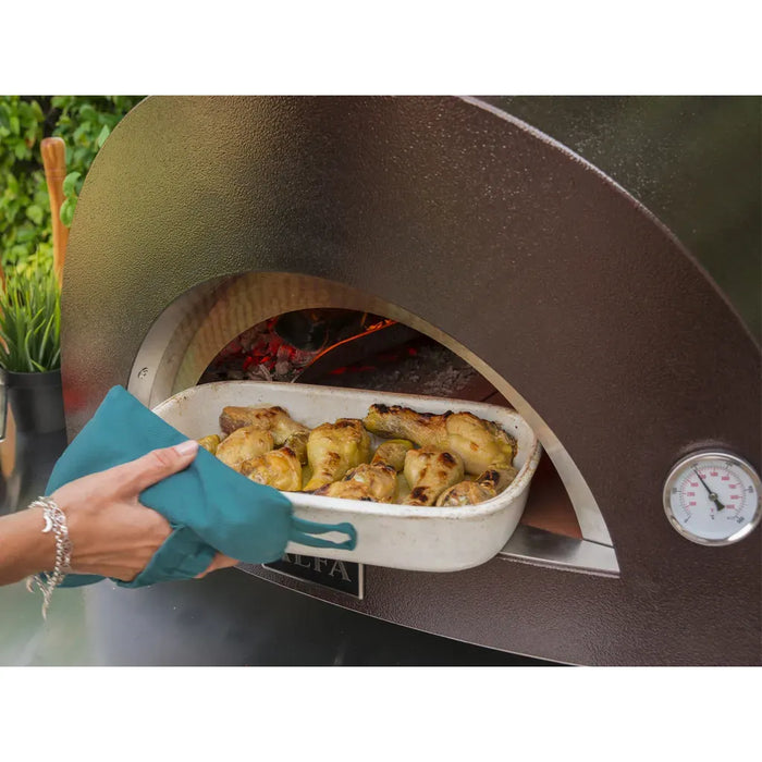 Alfa Moderno 1 Wood-Fired Pizza Oven FXMD-S-LRAM – Copper, 1-Pizza, Outdoor Countertop Oven, Up to 1000 °F