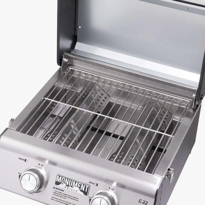 Monument Grills G22 Stainless Tabletop Propane Gas Grill
