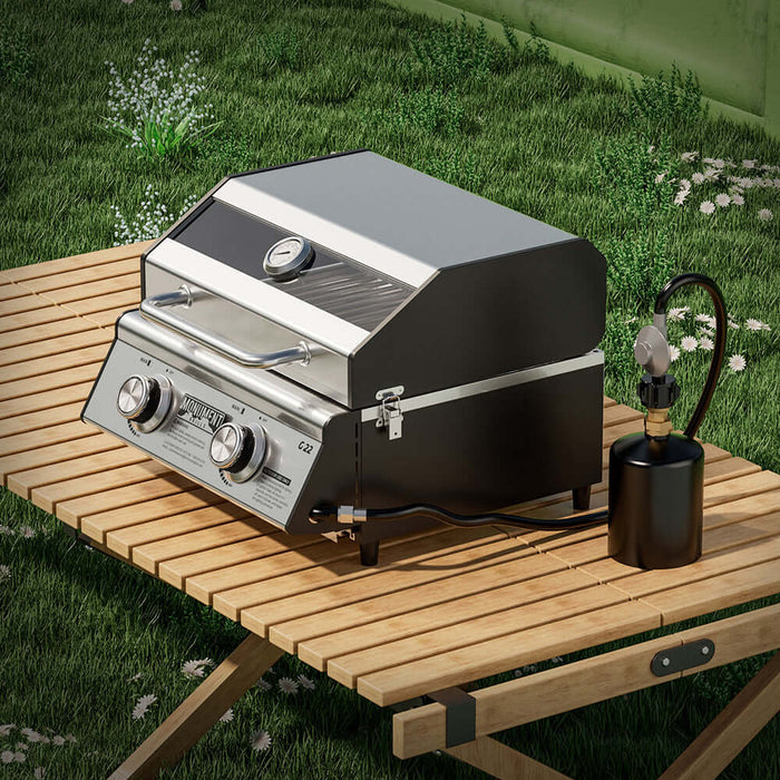 Monument Grills G22 Stainless Tabletop Propane Gas Grill