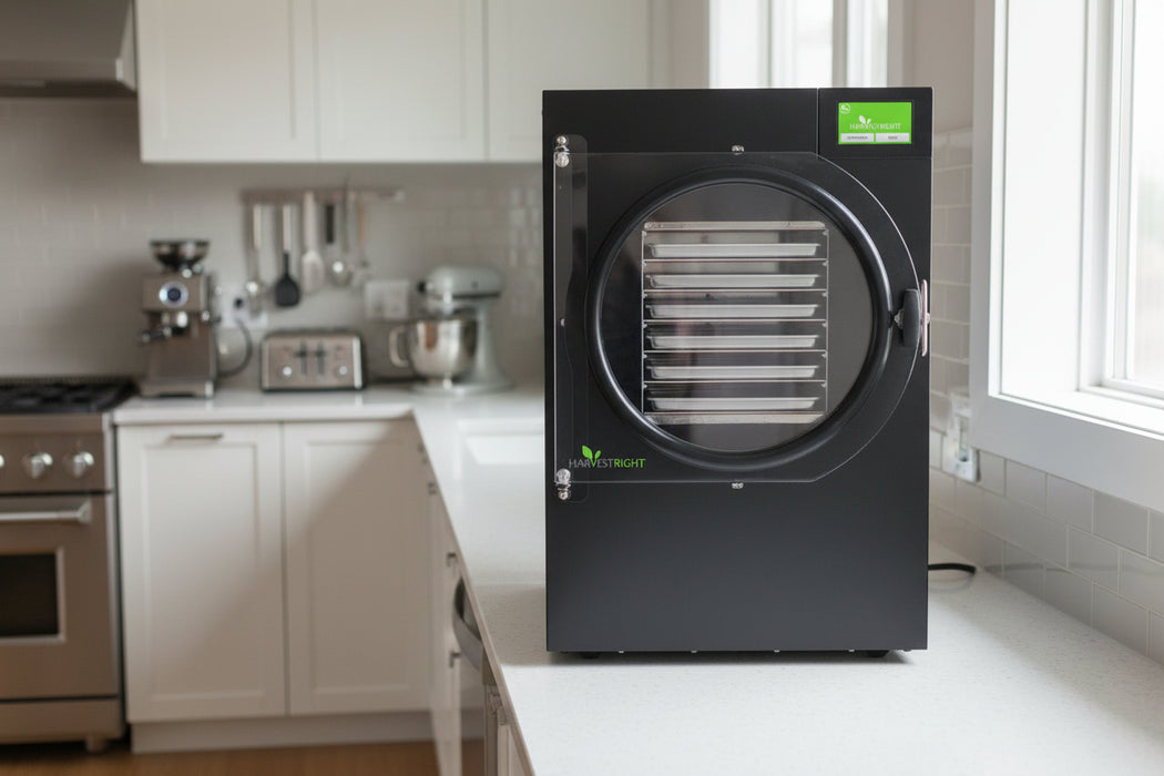 Harvest Right Large Home PRO Freeze Dryer Black 6-Tray w Mylar Starter Kit – N-HRFDLBK-PP (Home Freeze Dryer Appliance)