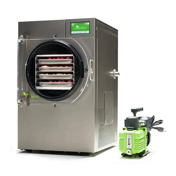 Harvest Right Small Home PRO Freeze Dryer Stainless Steel 4-Tray w Mylar Starter Kit – HRFDSMS (Home Freeze Dryer Appliance)