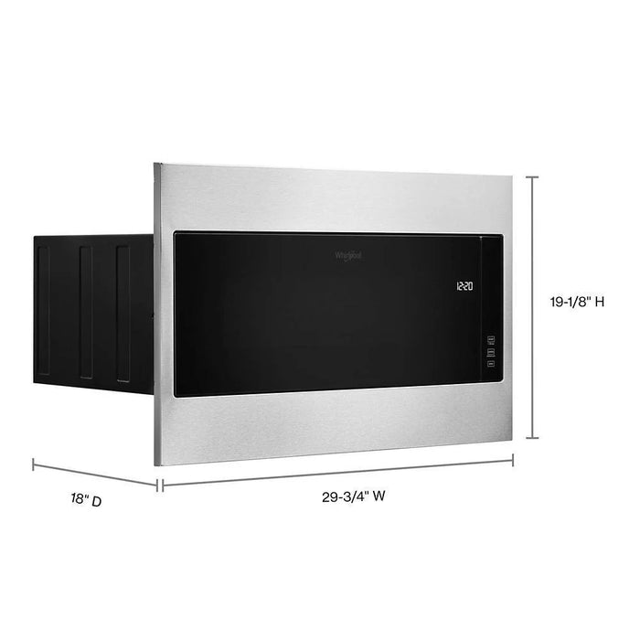 Whirlpool WMT55511KS 1.1 cu. ft. Built-In Microwave with Standard Trim Kit - 19-1/8" Height in Stainless Steel