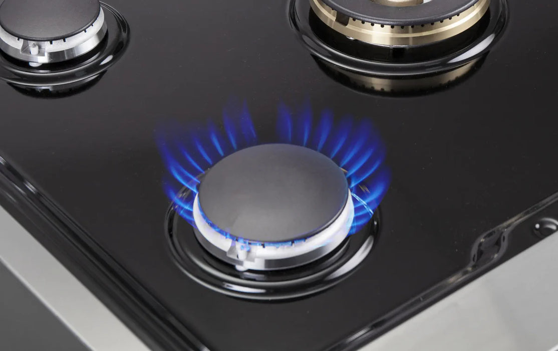 Forno Massimo FFSGS6325-30 30" Stainless Steel French Door Dual Fuel Range, 5 Sealed Burners, 4.32 cu. ft. True Convection Oven