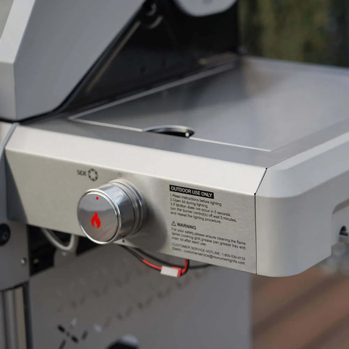 Monument Grills Mesa 305 Stainless Steel 3-Burner Propane Gas Grill - Model M305