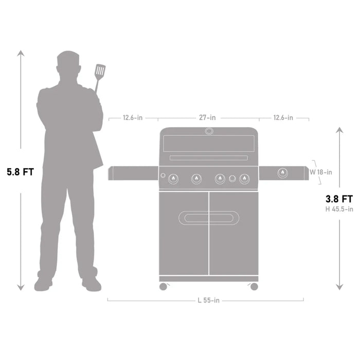 Monument Grills Mesa 415BZ Stainless Steel 4-Burner Propane Gas Grill - Model M415BZ